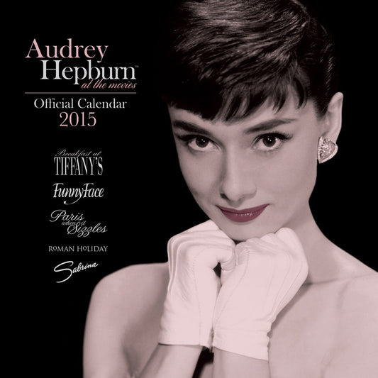 2015 Audrey Hepburn at the movies Wall Calendar