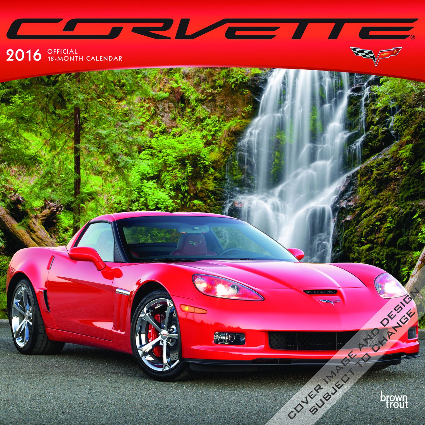 2016 Corvette Square 12x12 (ST-Silver Foil) Wall Calendar