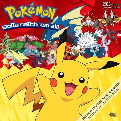 2016 Pokemon Square 12x12 Wall Calendar