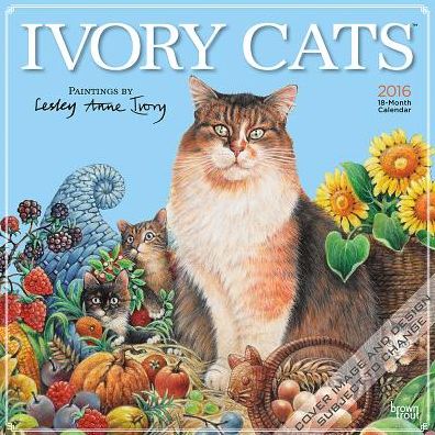 2016 Ivory Cats by Lesley Anne Ivory Square 12x12 Wall Calendar