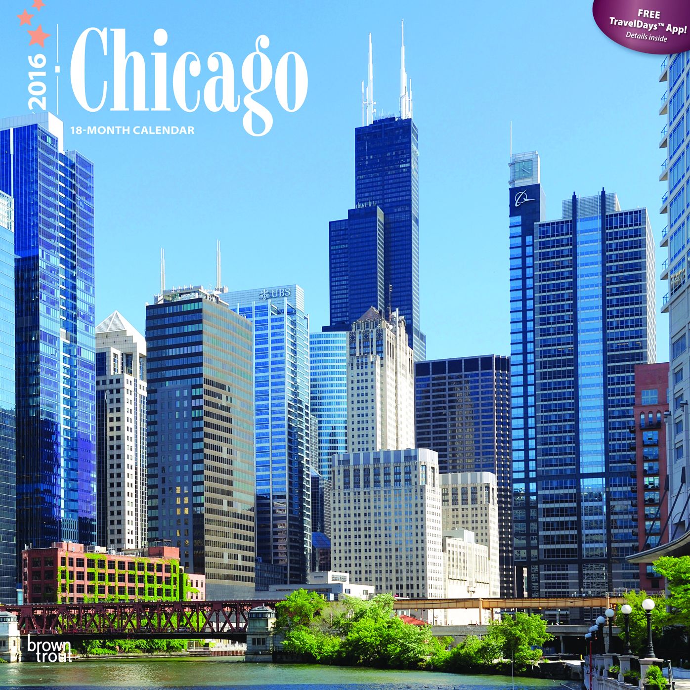 2016 Chicago Square 12x12 (ST-Dark Blue Foil) Wall Calendar