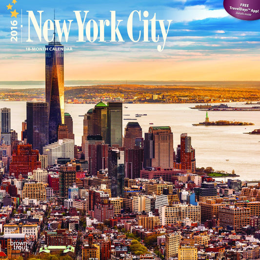 2016 New York City Square 12x12 (ST-Gold Foil) Wall Calendar