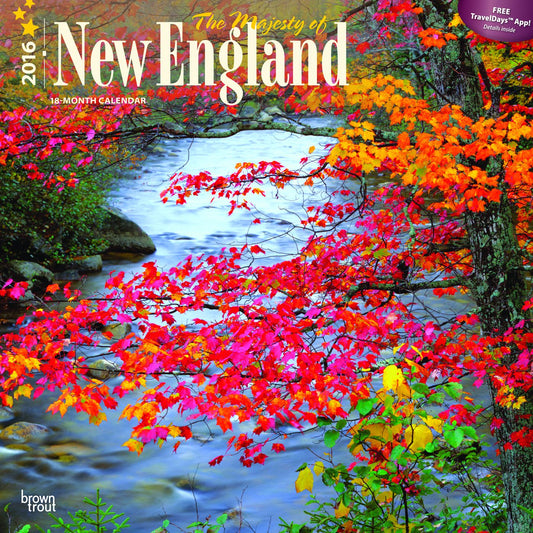 2016 Majesty of New England, The Square 12x12 Wall Calendar