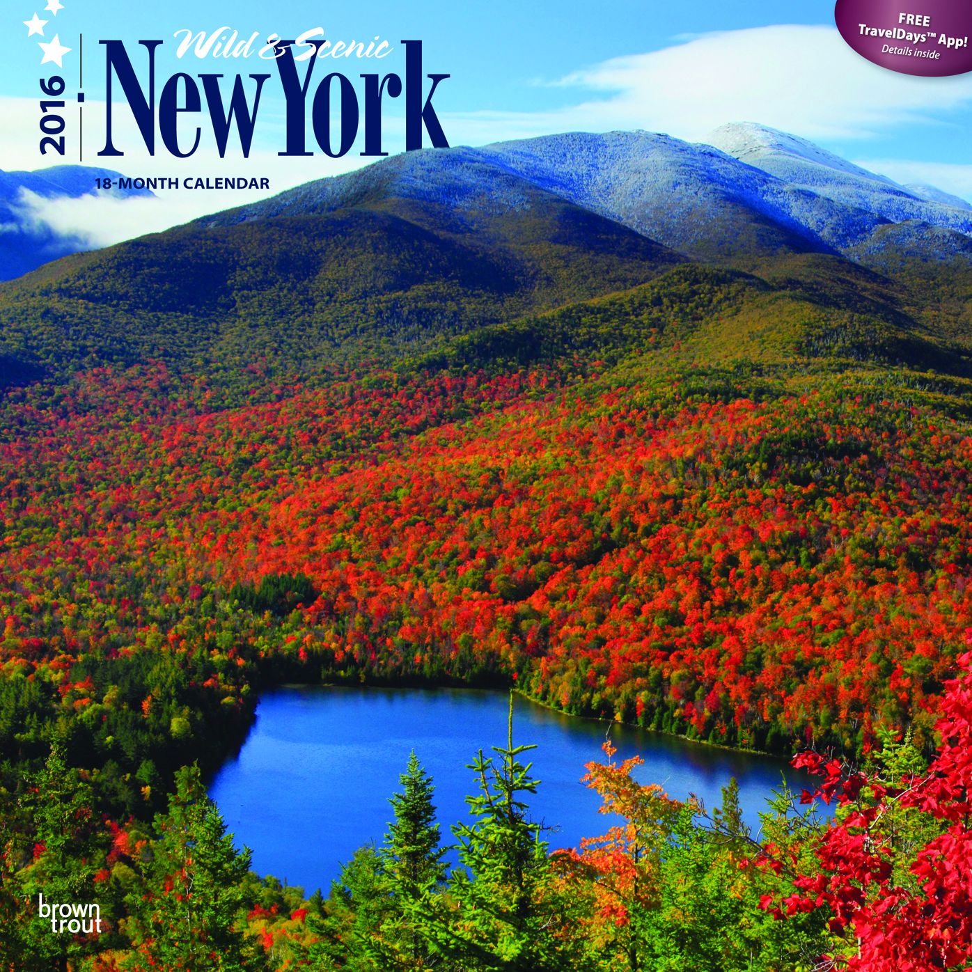2016 New York, Wild & Scenic Square 12x12 Wall Calendar