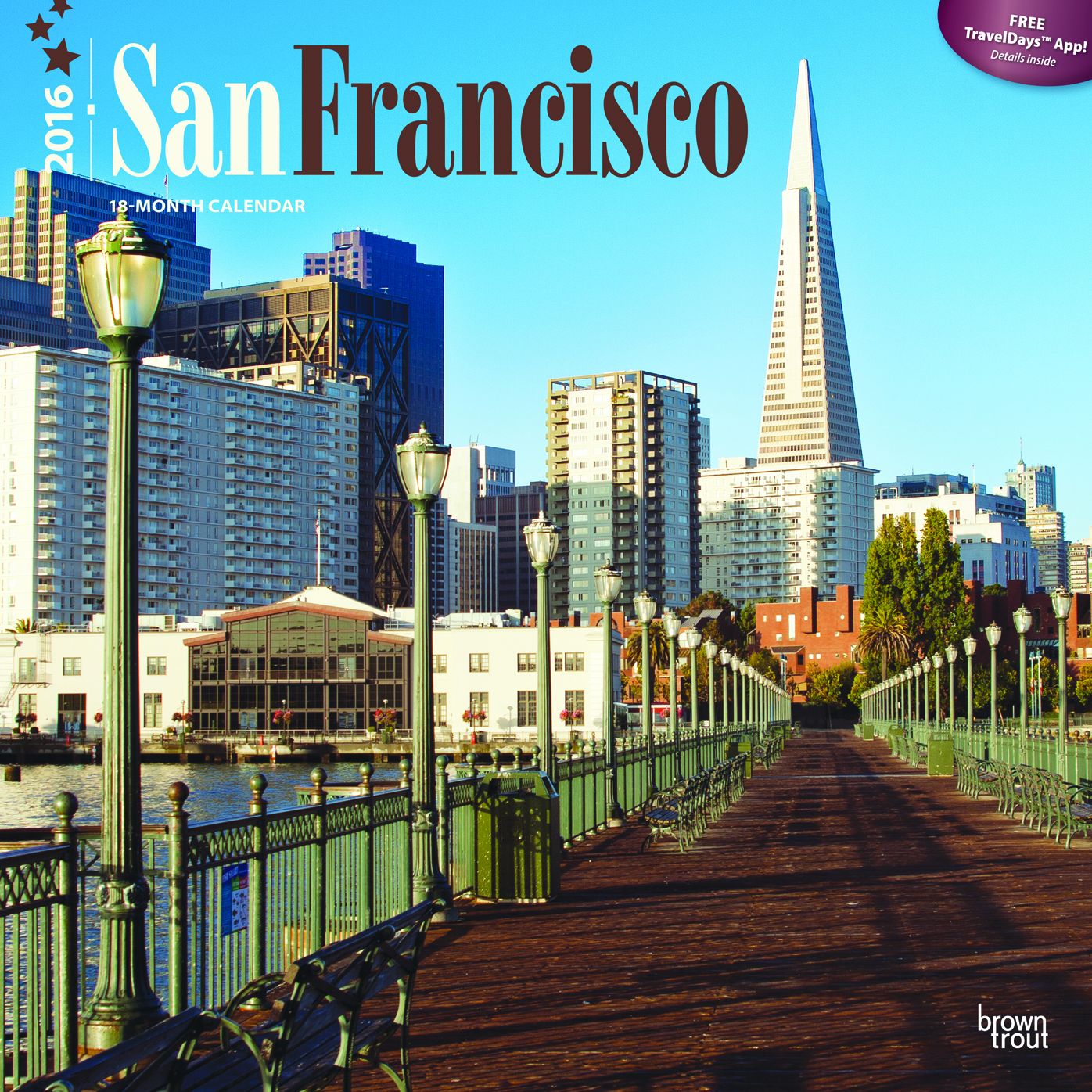 2016 San Francisco Square 12x12 (ST-Gold Foil) Wall Calendar