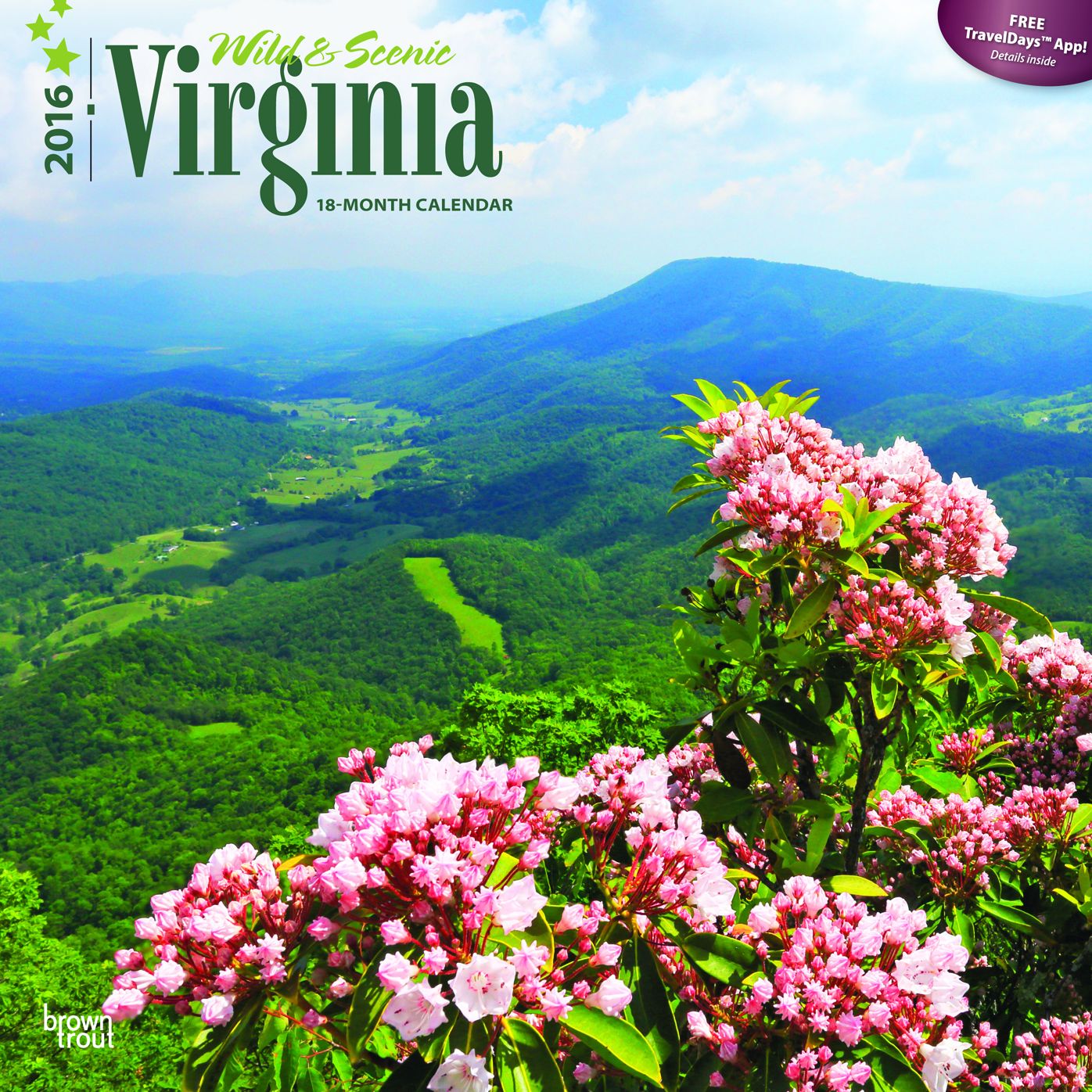2016 Virginia, Wild & Scenic Square 12x12 Wall Calendar