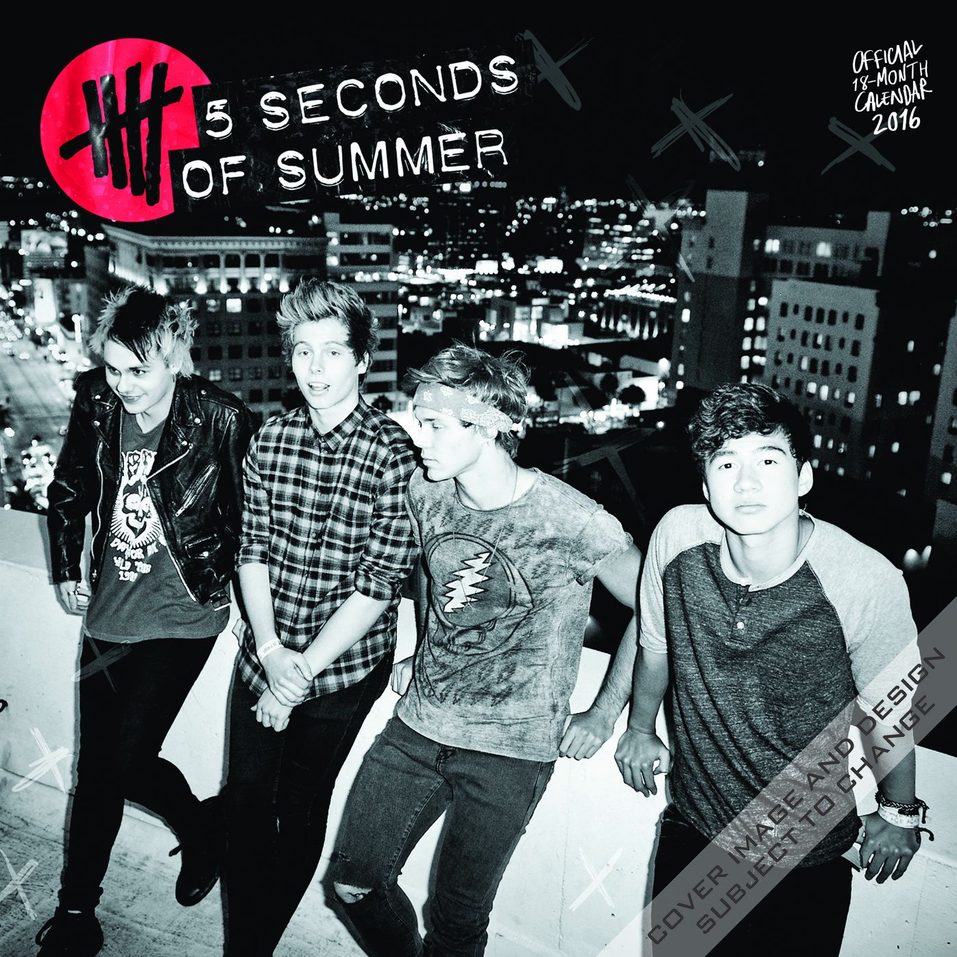 2016 5 Seconds of Summer Square 12x12 Bravado Wall Calendar