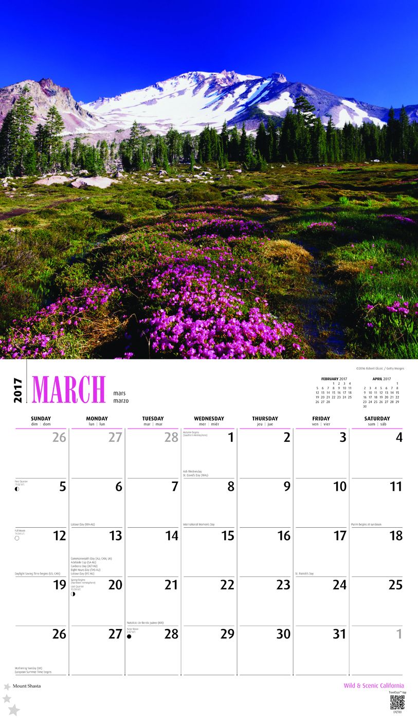 2017 California, Wild & Scenic Deluxe Wall Calendar