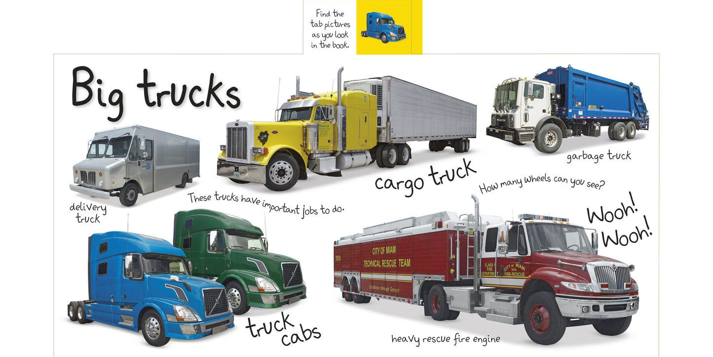 Tabbed Board Books: My First Trucks and Diggers: Let's Get Driving!
