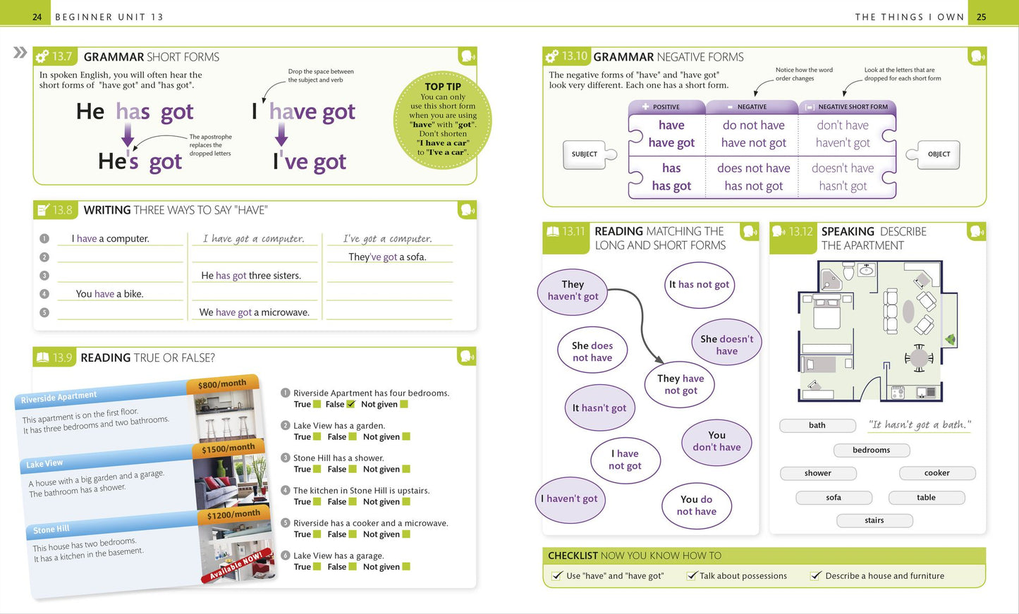 English for Everyone: Level 1: Beginner, Course Book