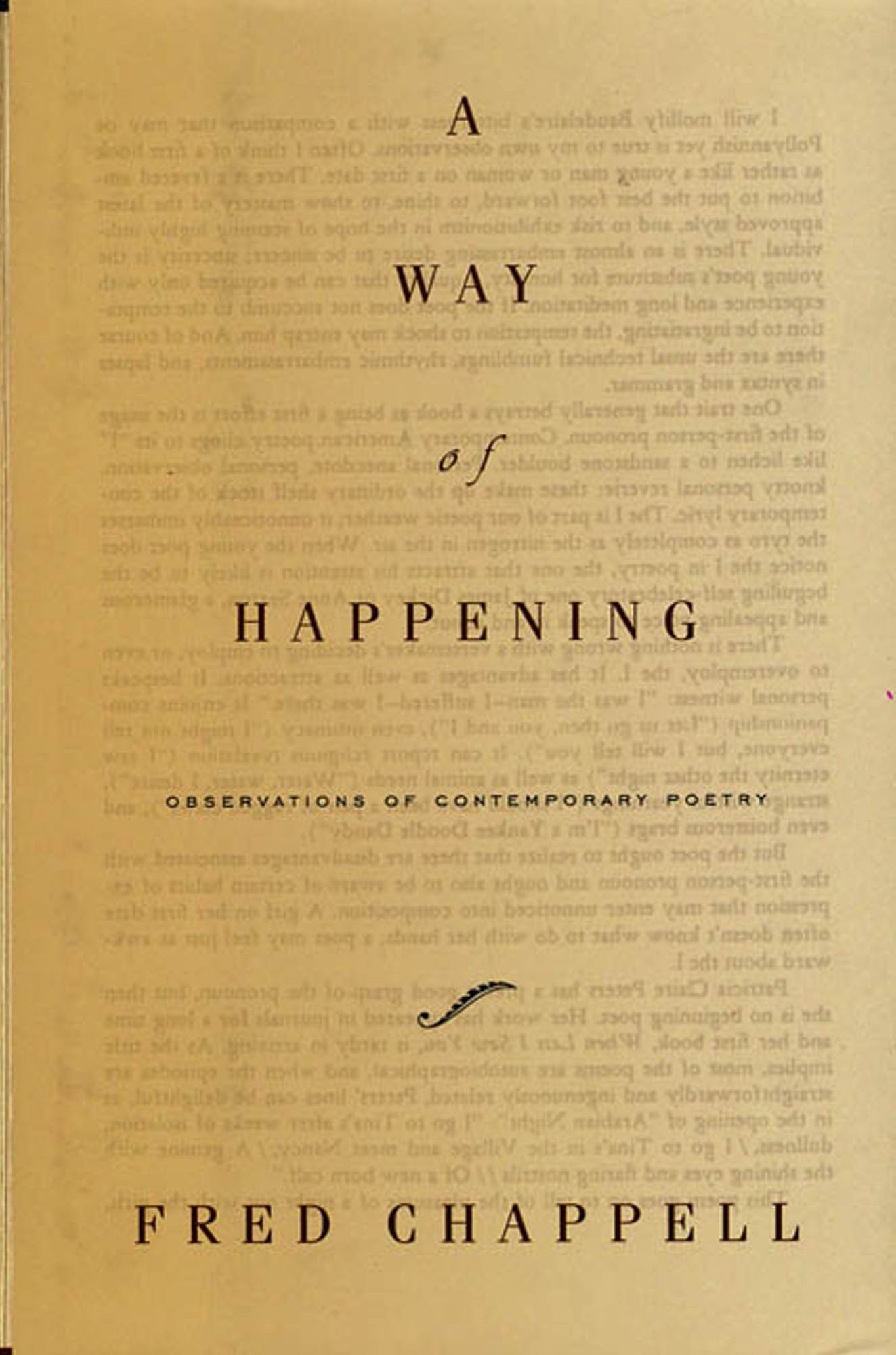 A Way of Happening: Observations of Contemporary Poetry