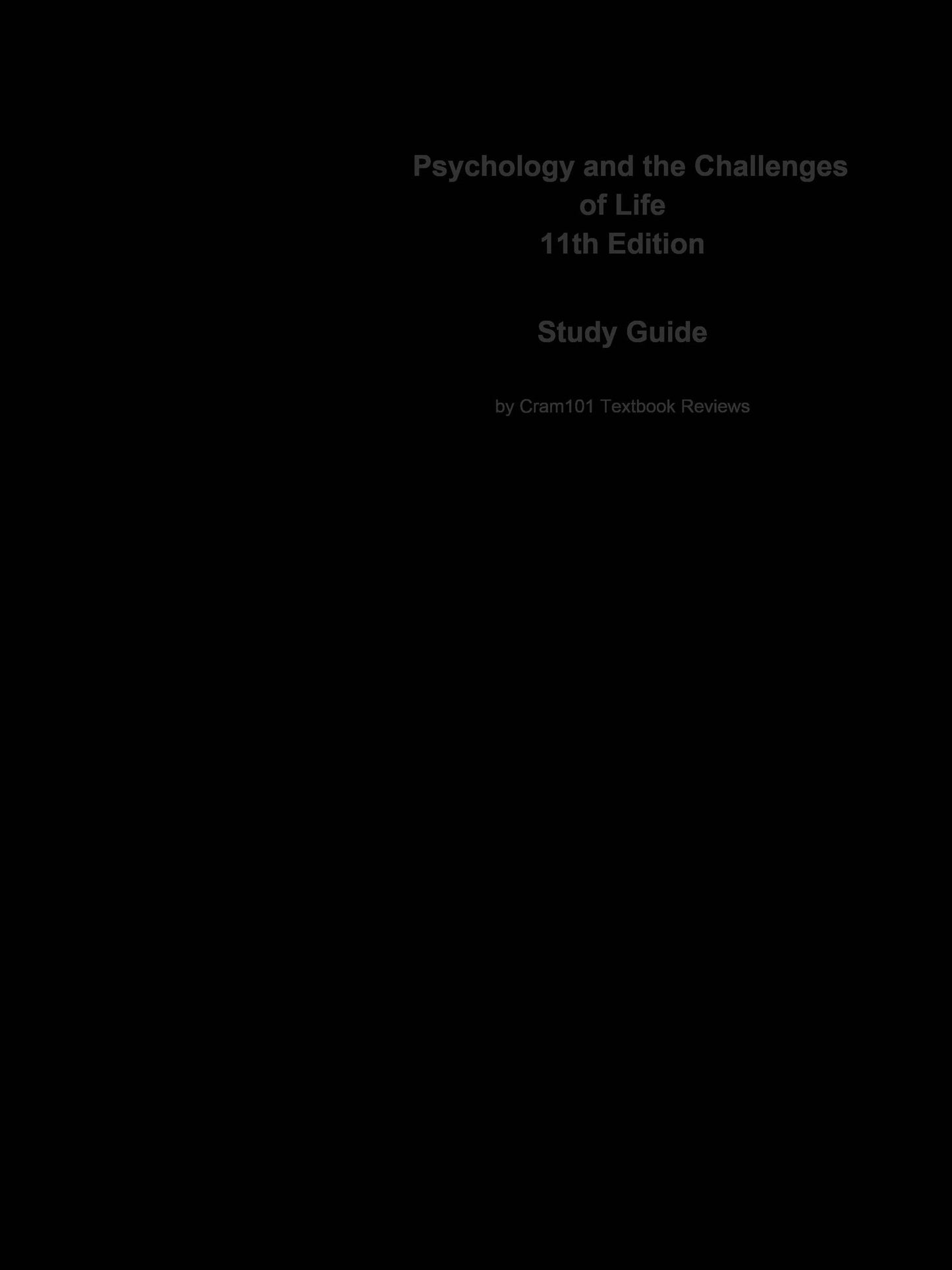 e-Study Guide for: Psychology and the Challenges of Life by Jeffrey S. Nevid, ISBN 9780470383629