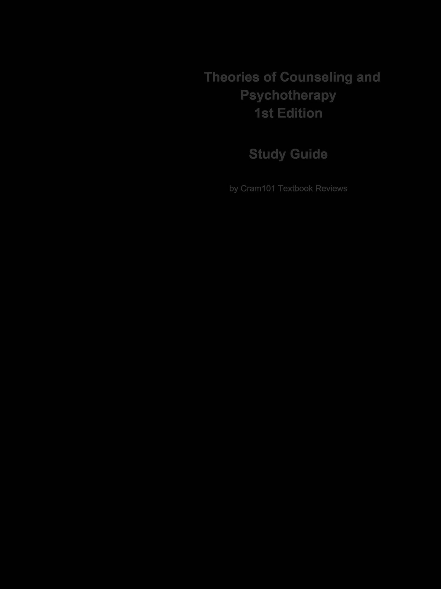 e-Study Guide for: Theories of Counseling and Psychotherapy by James J. Archer, ISBN 9780131138032