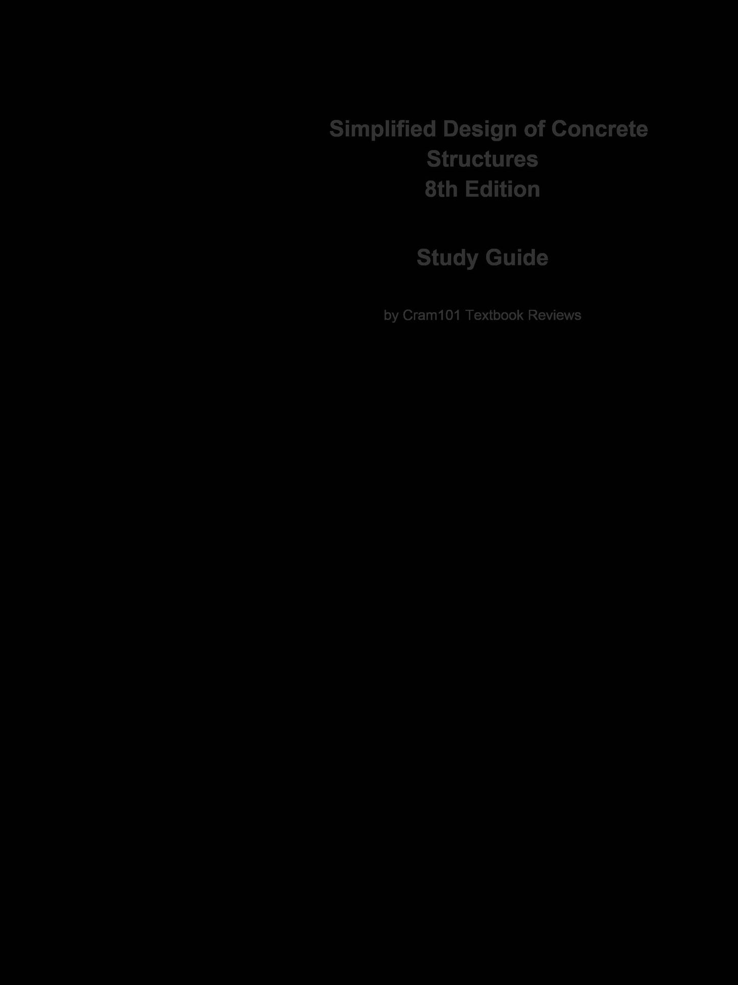 e-Study Guide for: Simplified Design of Concrete Structures by James Ambrose, ISBN 9780470044148