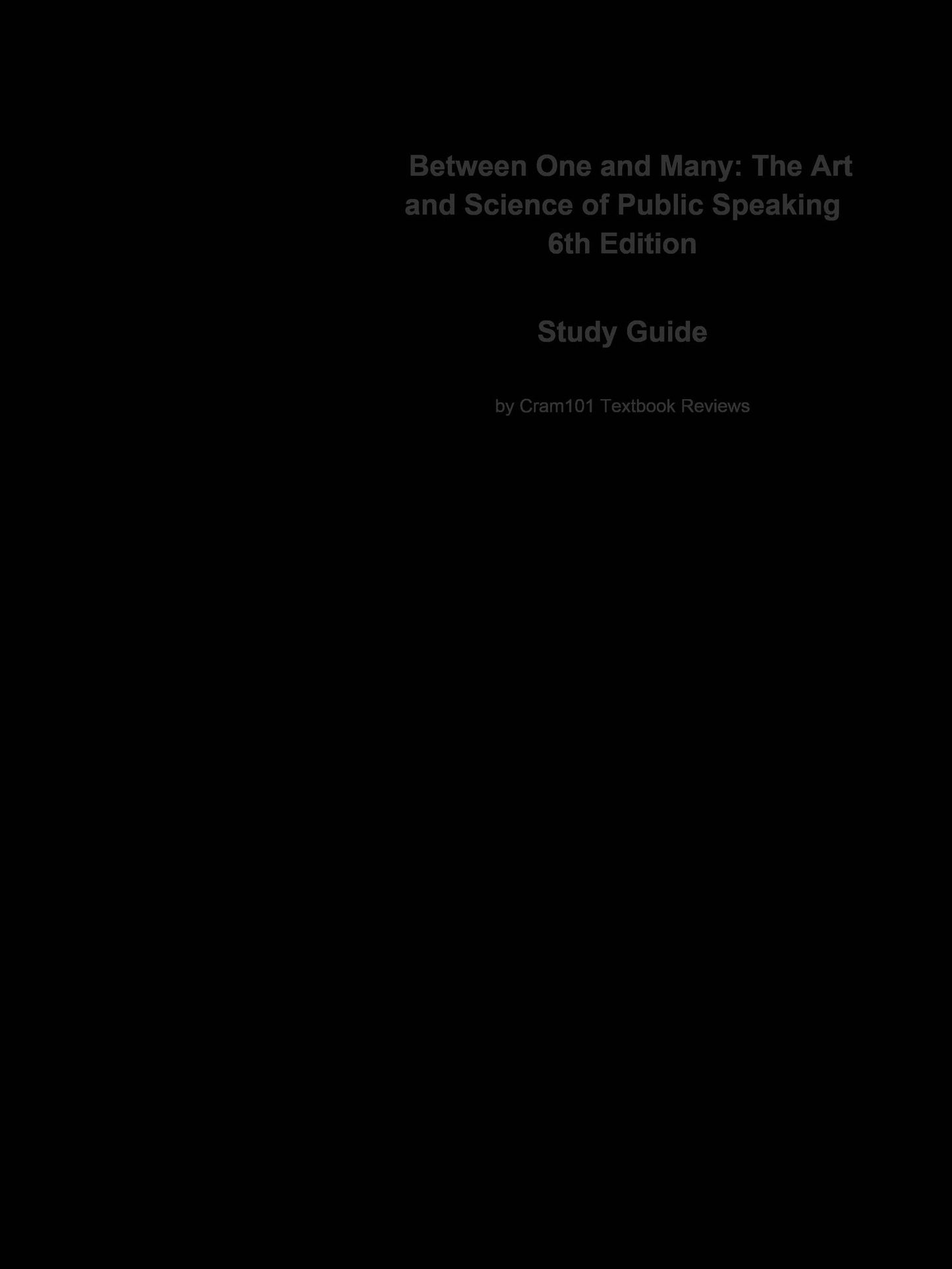 e-Study Guide for: Between One and Many: The Art and Science of Public Speaking by Brydon, ISBN 9780073385037