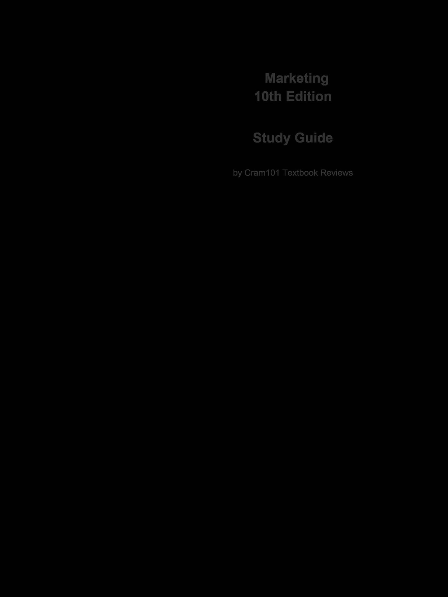 e-Study Guide for: Marketing by Charles W. Lamb, ISBN 9780324591095