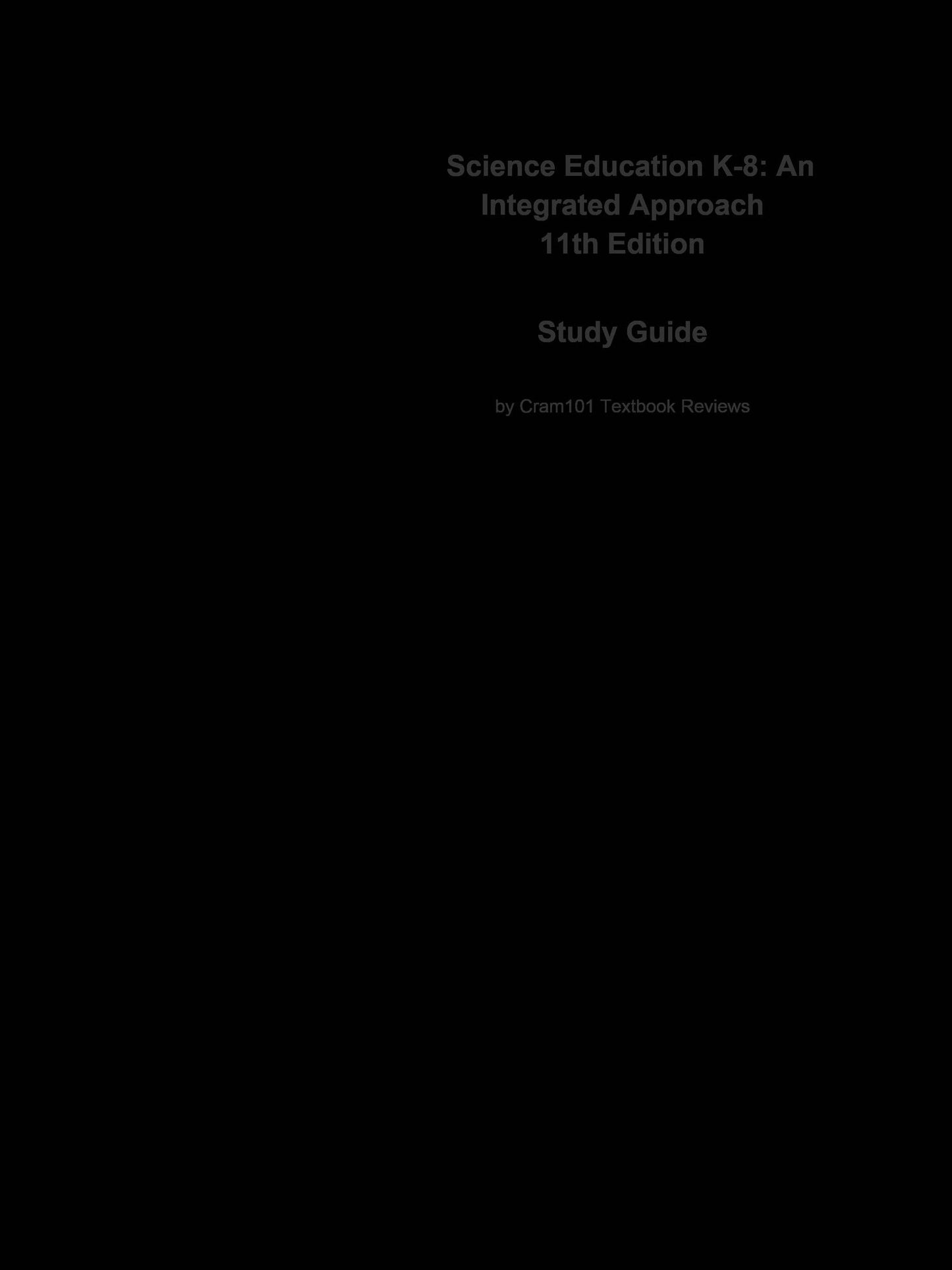 e-Study Guide for: Science Education K-8: An Integrated Approach by Edward Victor, ISBN 9780131992108