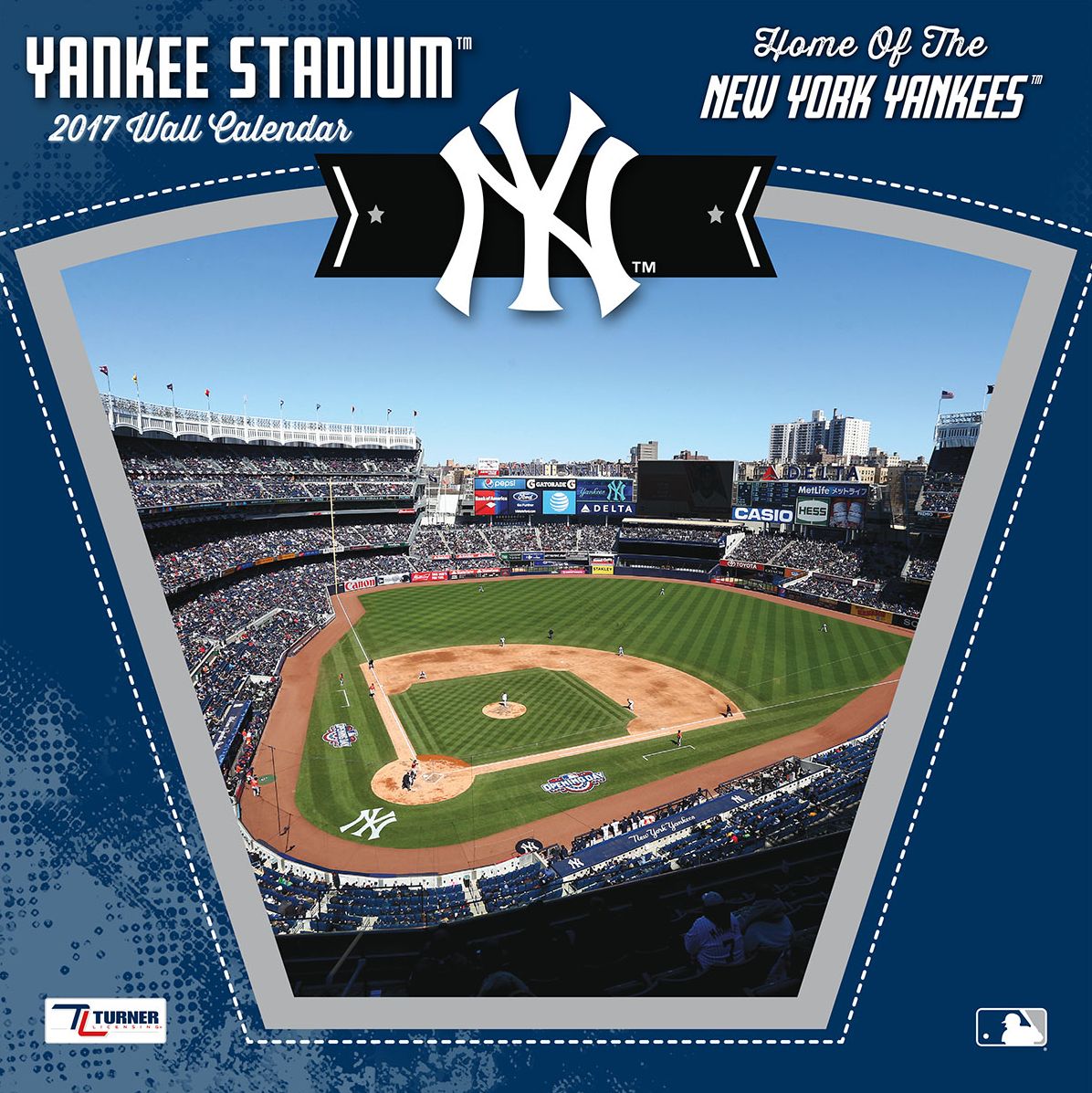 2017 12X12 Wall Calendar New York Yankees Yankee Stadium