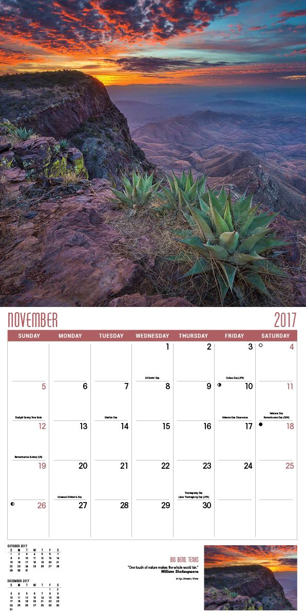 2018 NATIONAL PARKS 16 MONTH WALL CALENDAR
