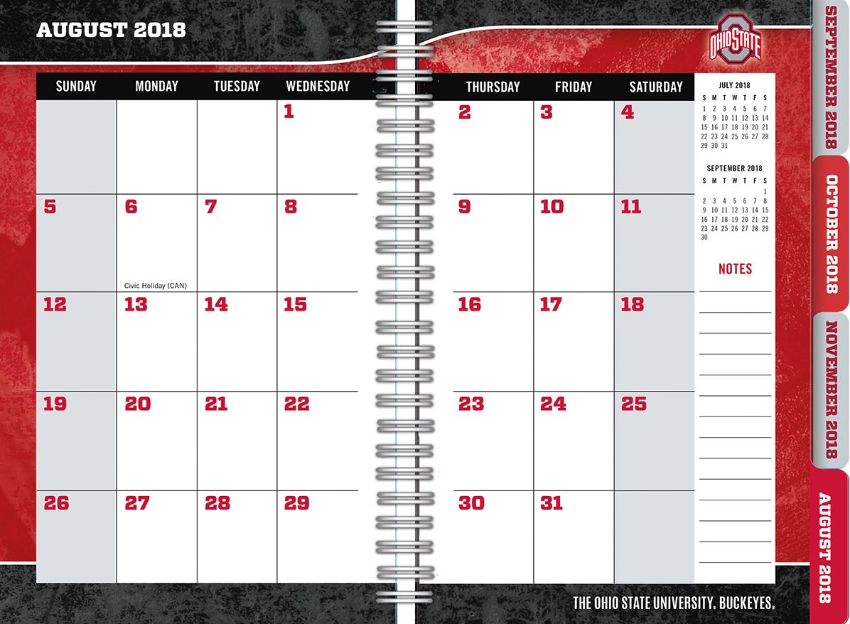 Ohio State Buckeyes 2019 Tabbed Planner