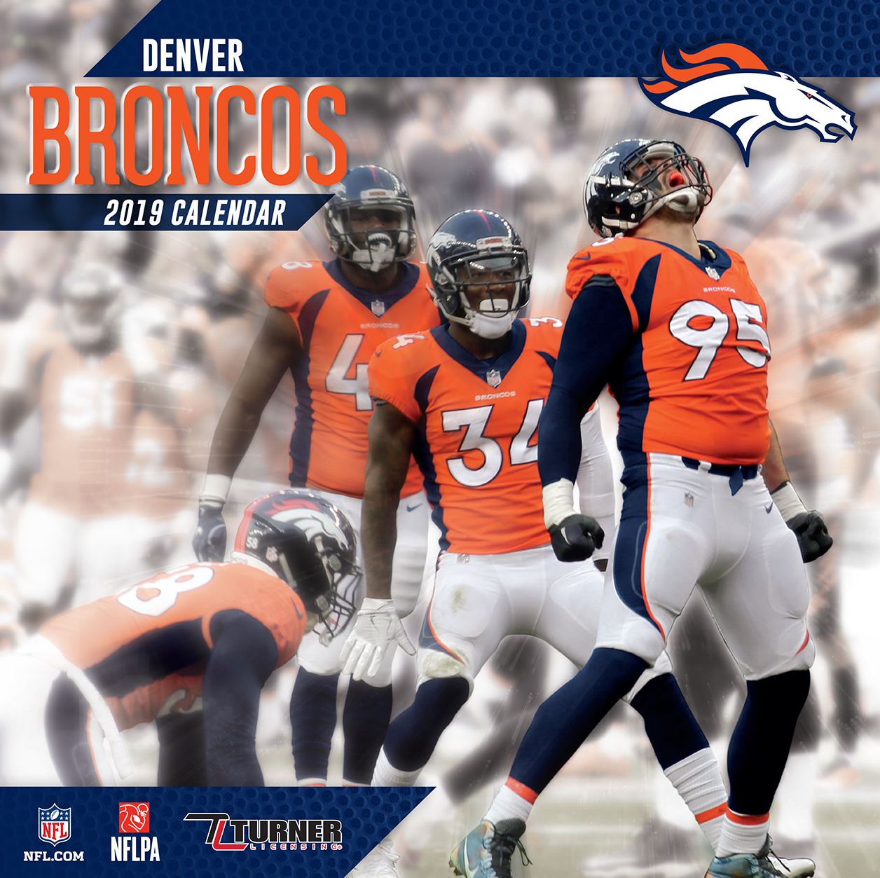 Denver Broncos 2019 12x12 Team Wall Calendar