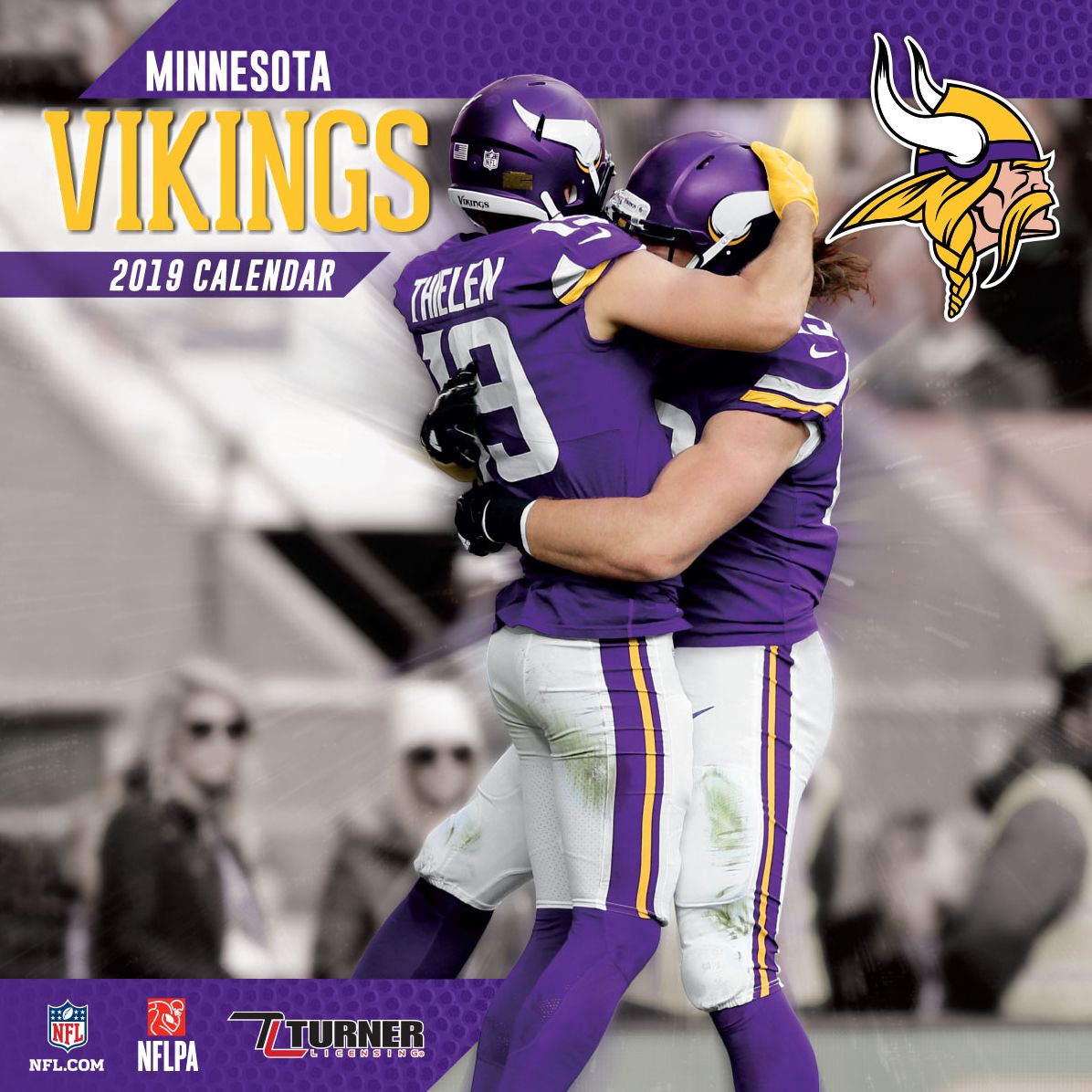 Minnesota Vikings 2019 12x12 Team Wall Calendar