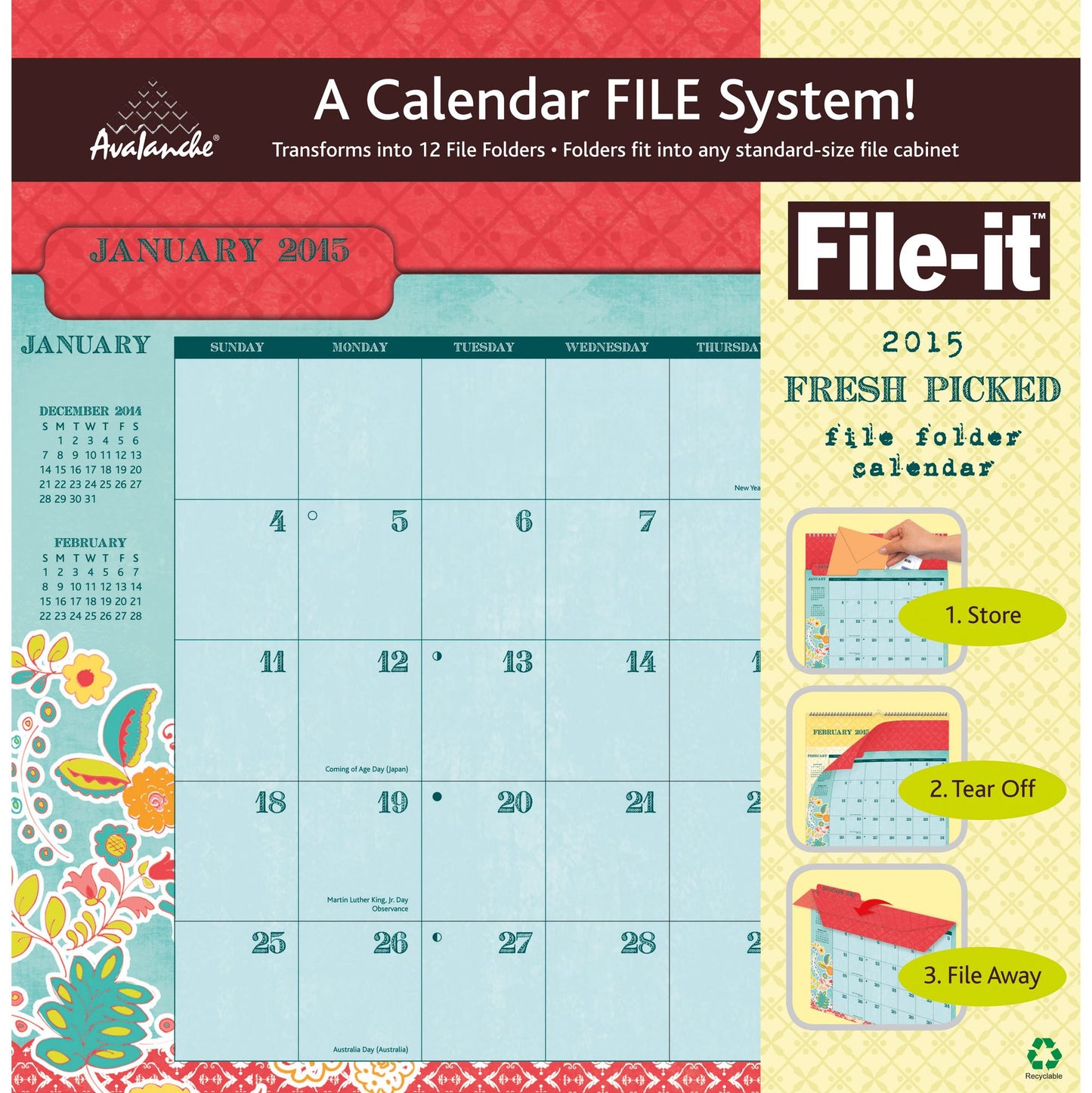 Fresh Picked 2015 File-It Calendar
