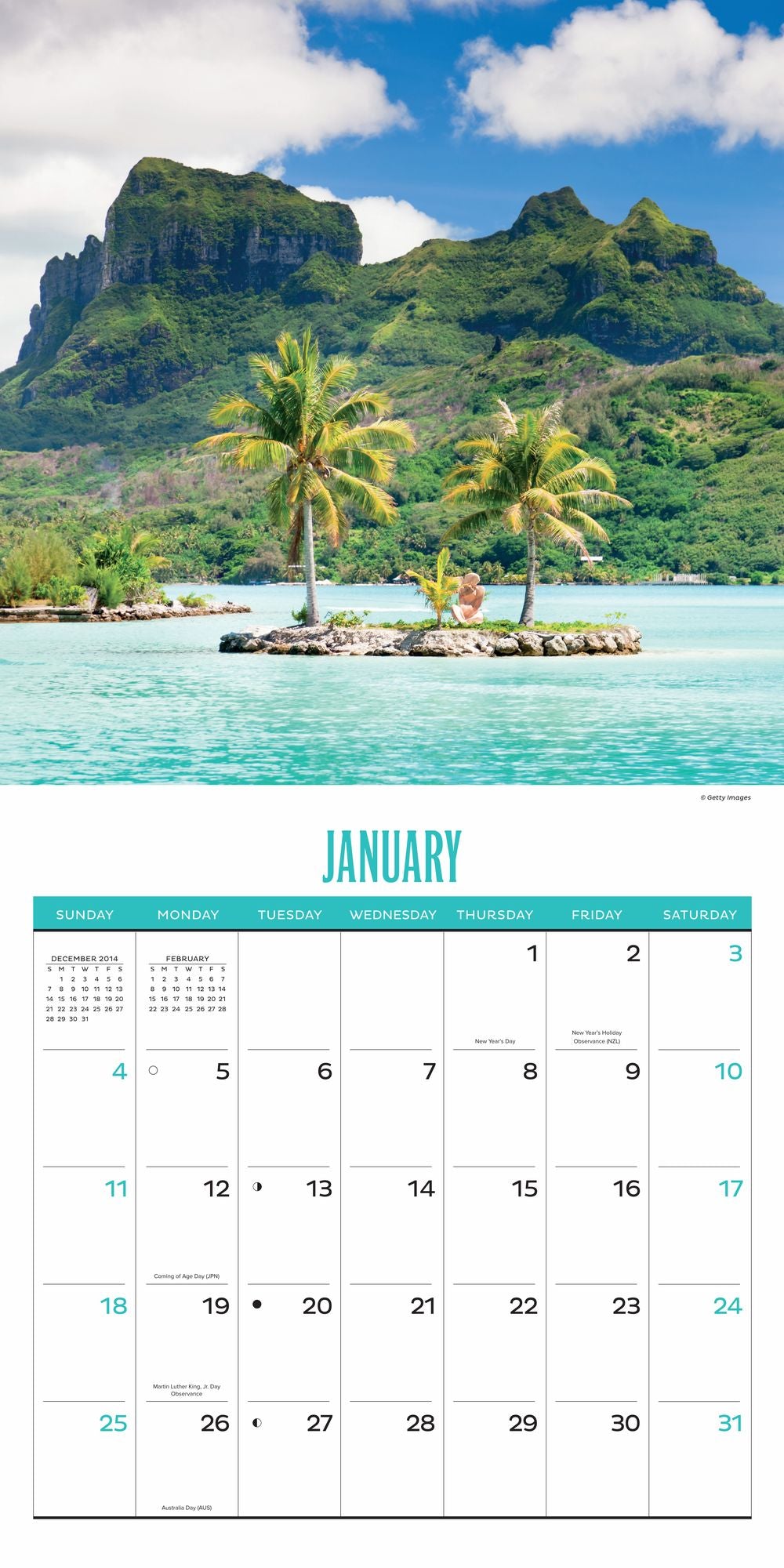 Islands 2015 Calendar