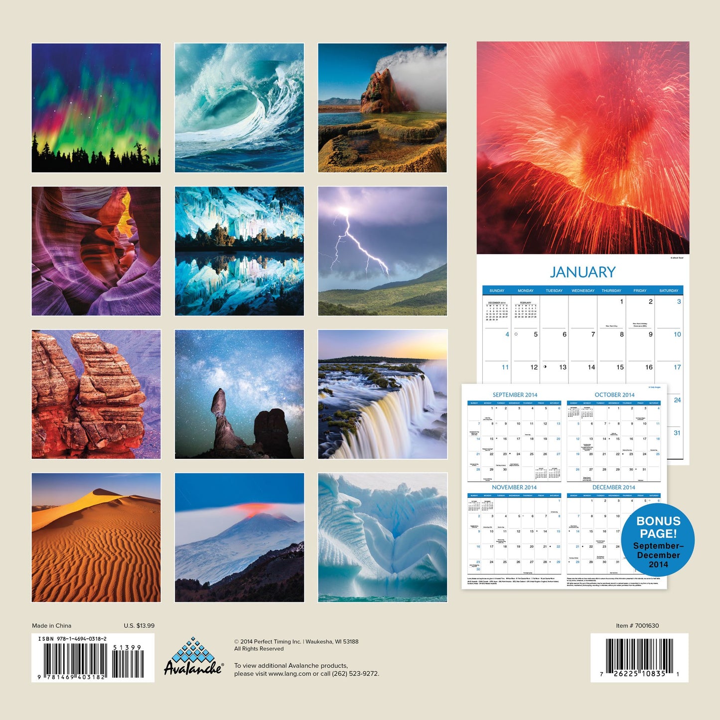 Nature's Wonders 2015 Calendar