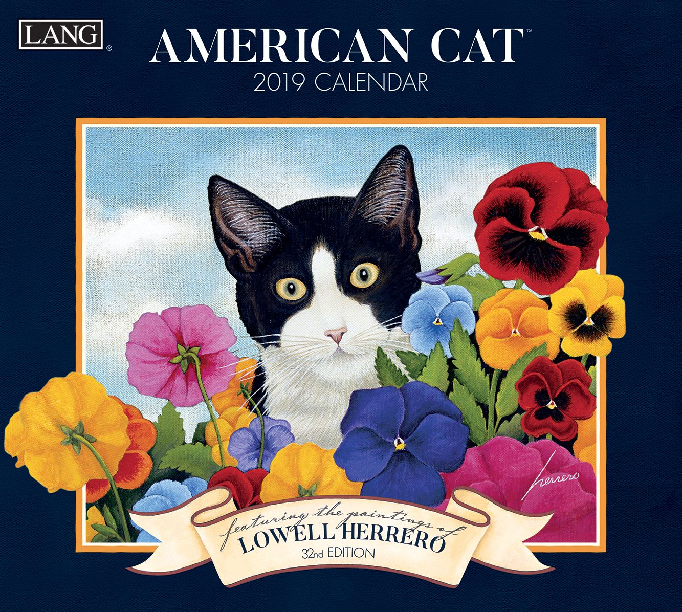 American Cat 2019 14x12.5 Wall Calendar
