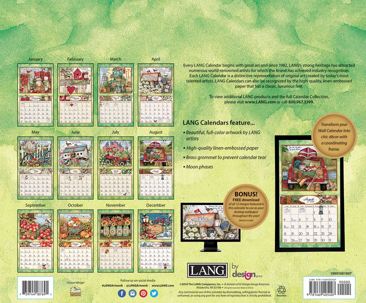 Bountiful Blessings 2019 14x12.5 Wall Calendar