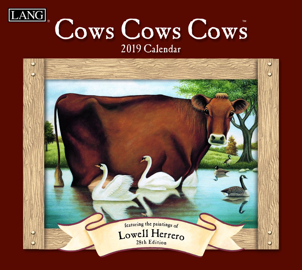 Cows Cows Cows 2019 14x12.5 Wall Calendar