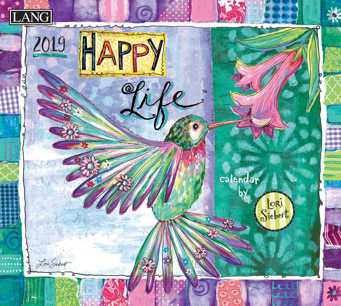 Happy Life 2019 14x12.5 Wall Calendar