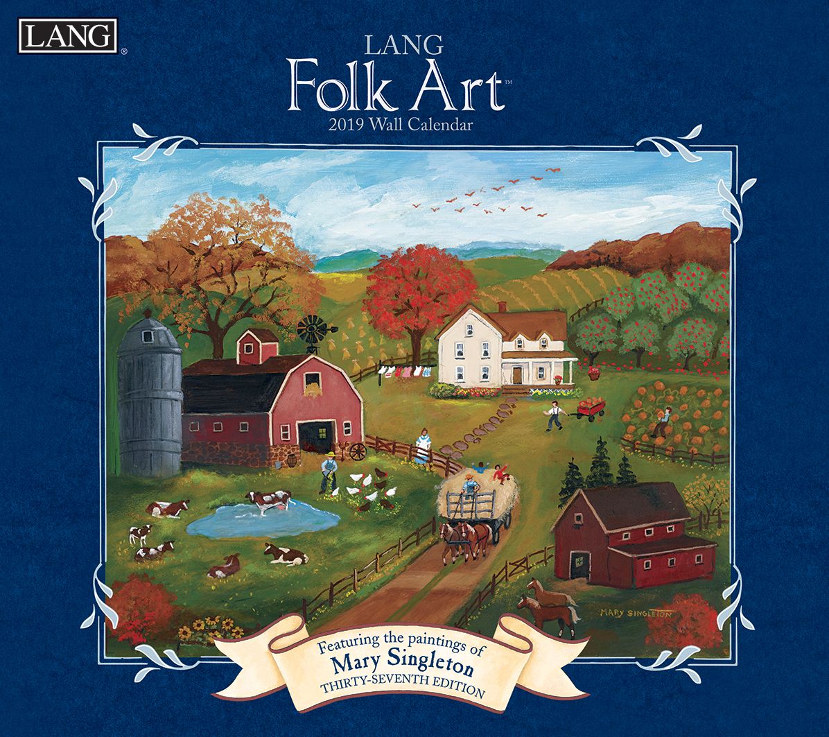 Lang Folk Art 2019 14x12.5 Wall Calendar