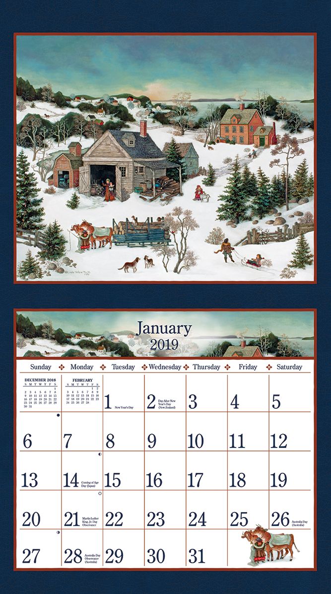 Linda Nelson Stocks 2019 14x12.5 Wall Calendar
