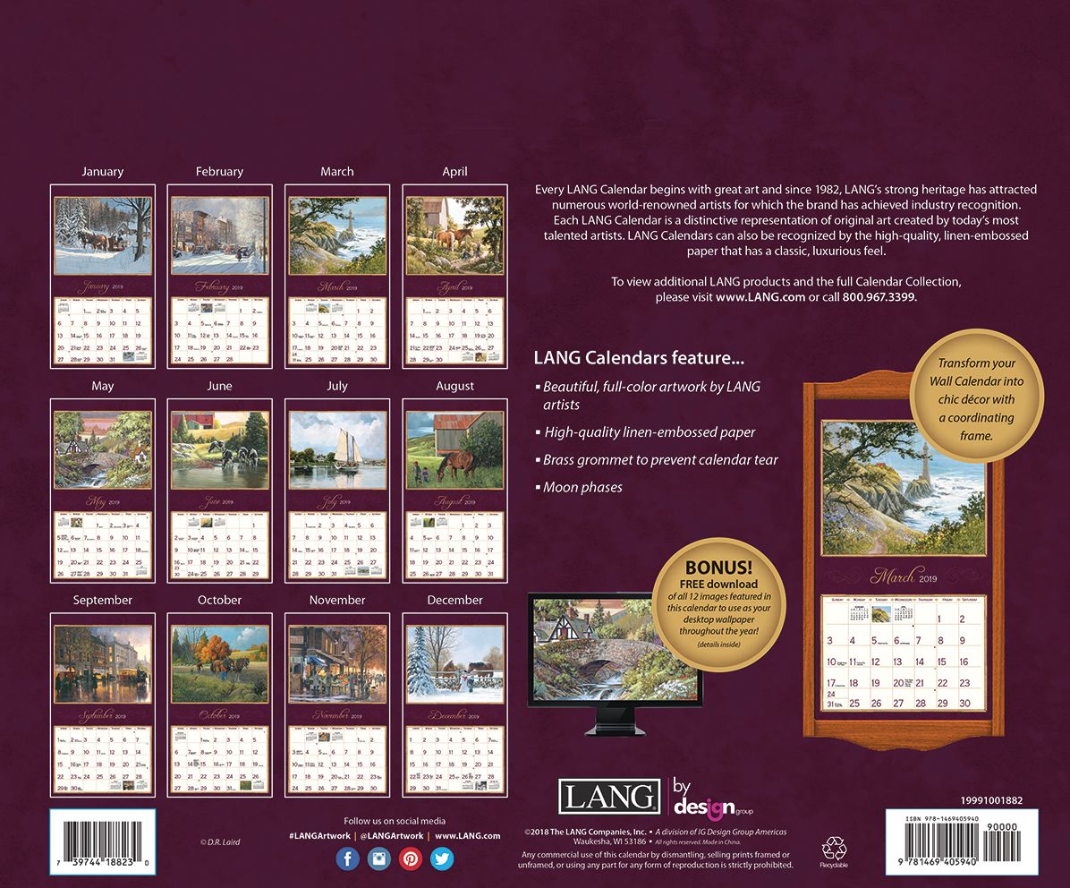 Treasured Times 2019 14x12.5 Wall Calendar