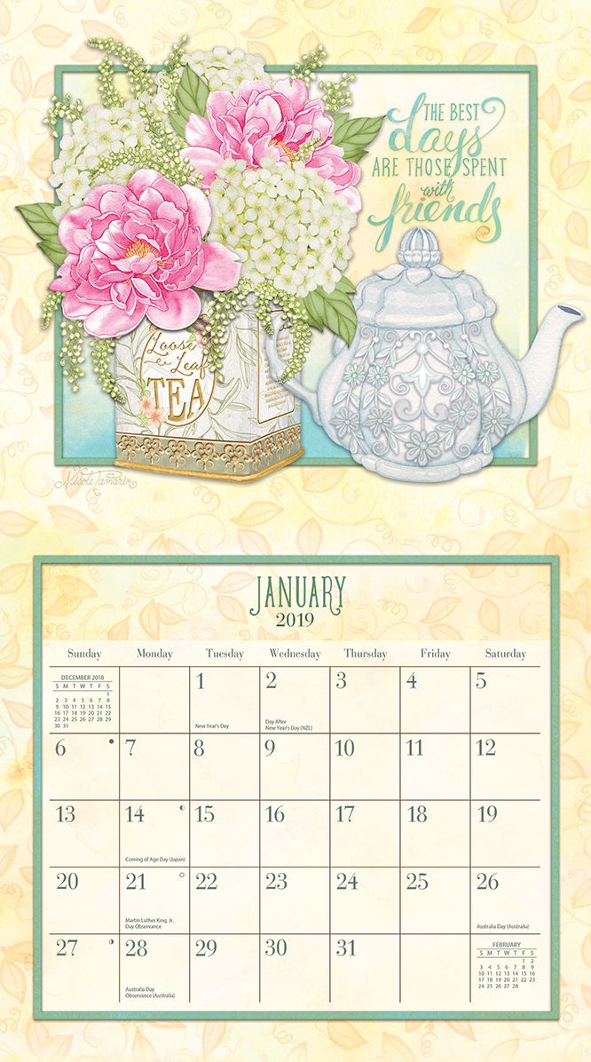 Abundant Friendship 2019 14x12.5 Wall Calendar
