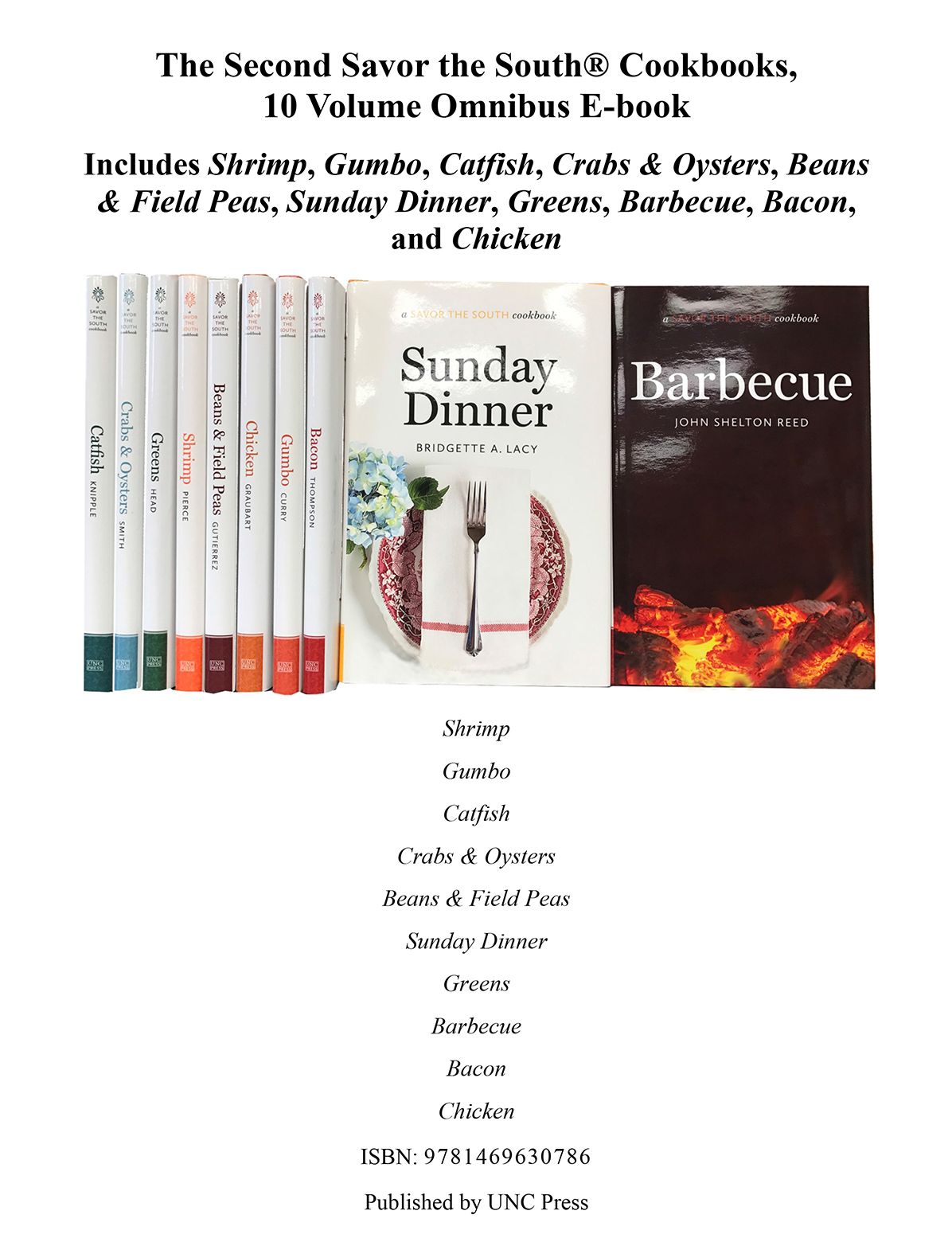 The Second Savor the South® Cookbooks, 10 Volume Omnibus E-book: Includes Shrimp, Gumbo, Catfish, Crabs & Oysters, Beans & Field Peas, Sunday Dinner, Greens, Barbecue, Bacon, and Chicken
