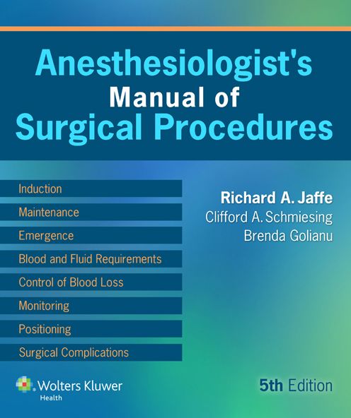 Anesthesiologist's Manual of Surgical Procedures