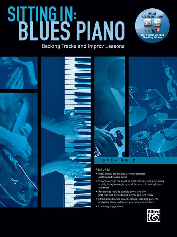 Sitting in -- Blues Piano: Backing Tracks and Improv Lessons, Book & DVD-ROM