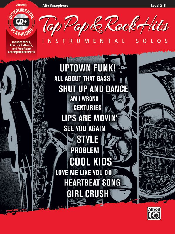 Top Pop & Rock Hits Instrumental Solos: Alto Sax, Book & CD
