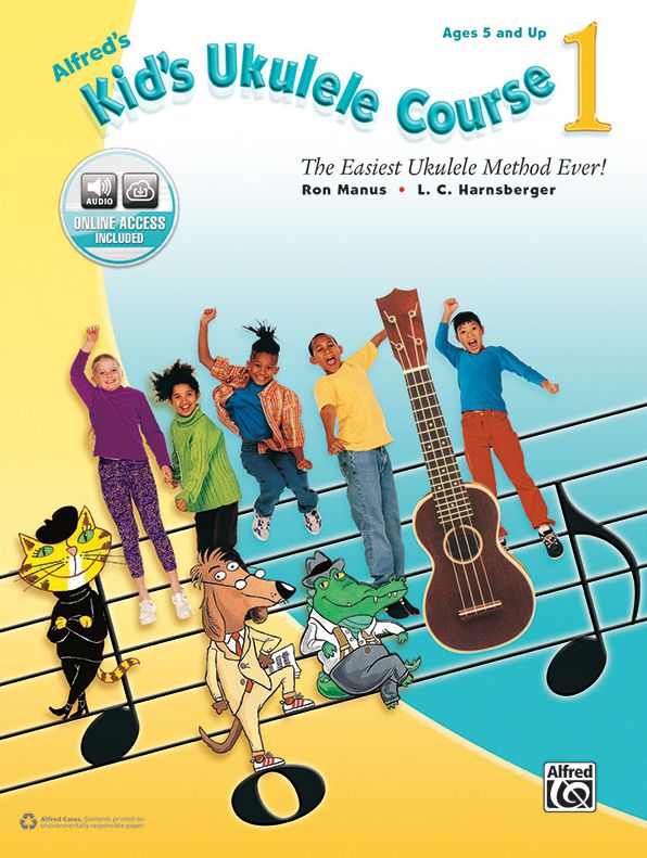 Alfred's Kid's Ukulele Course 1: The Easiest Ukulele Method Ever!, Book & Online Audio
