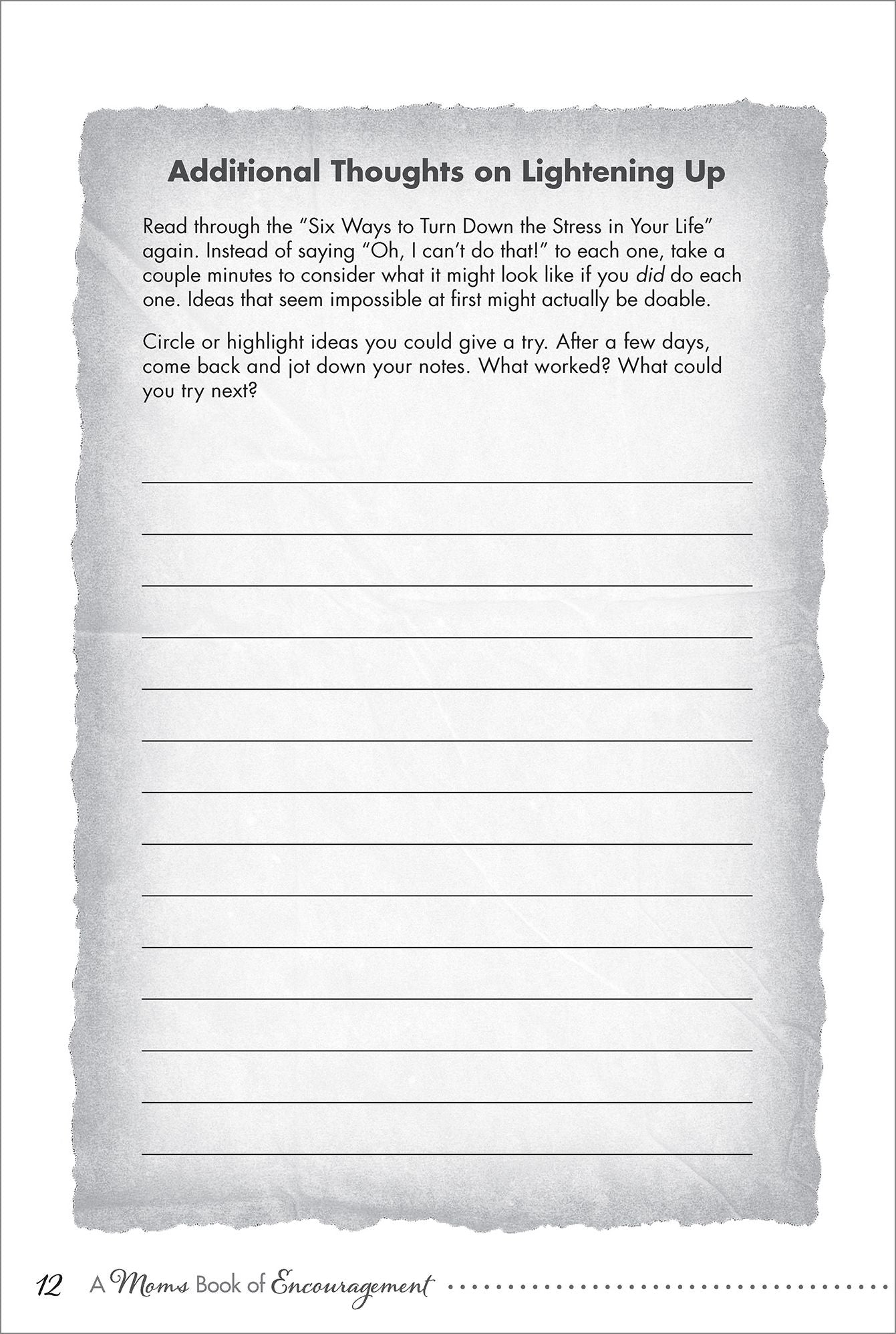 A Mom's Book of Encouragement