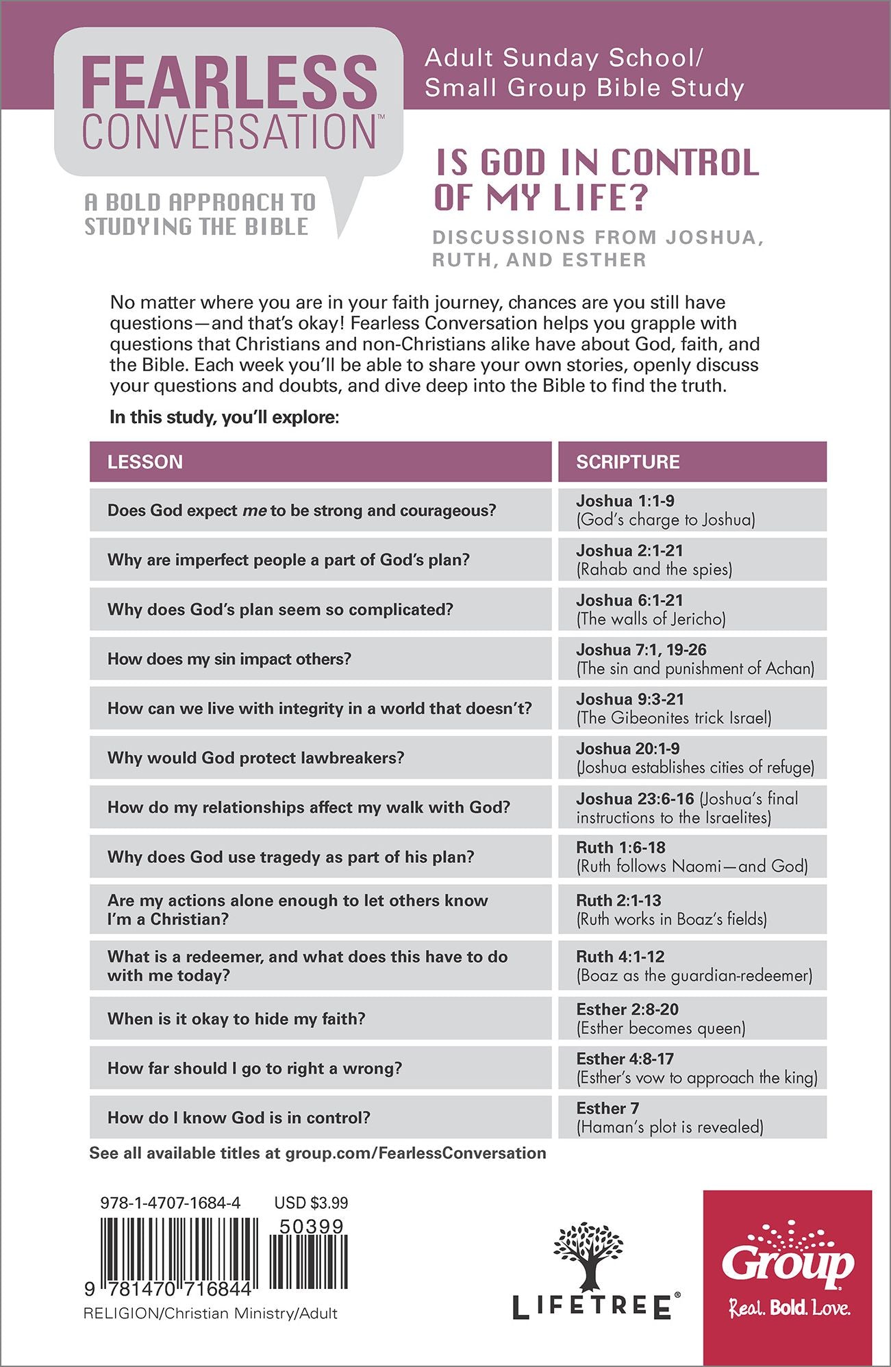 Fearless Conversation Participant Guide: Is God in Control of My Life?