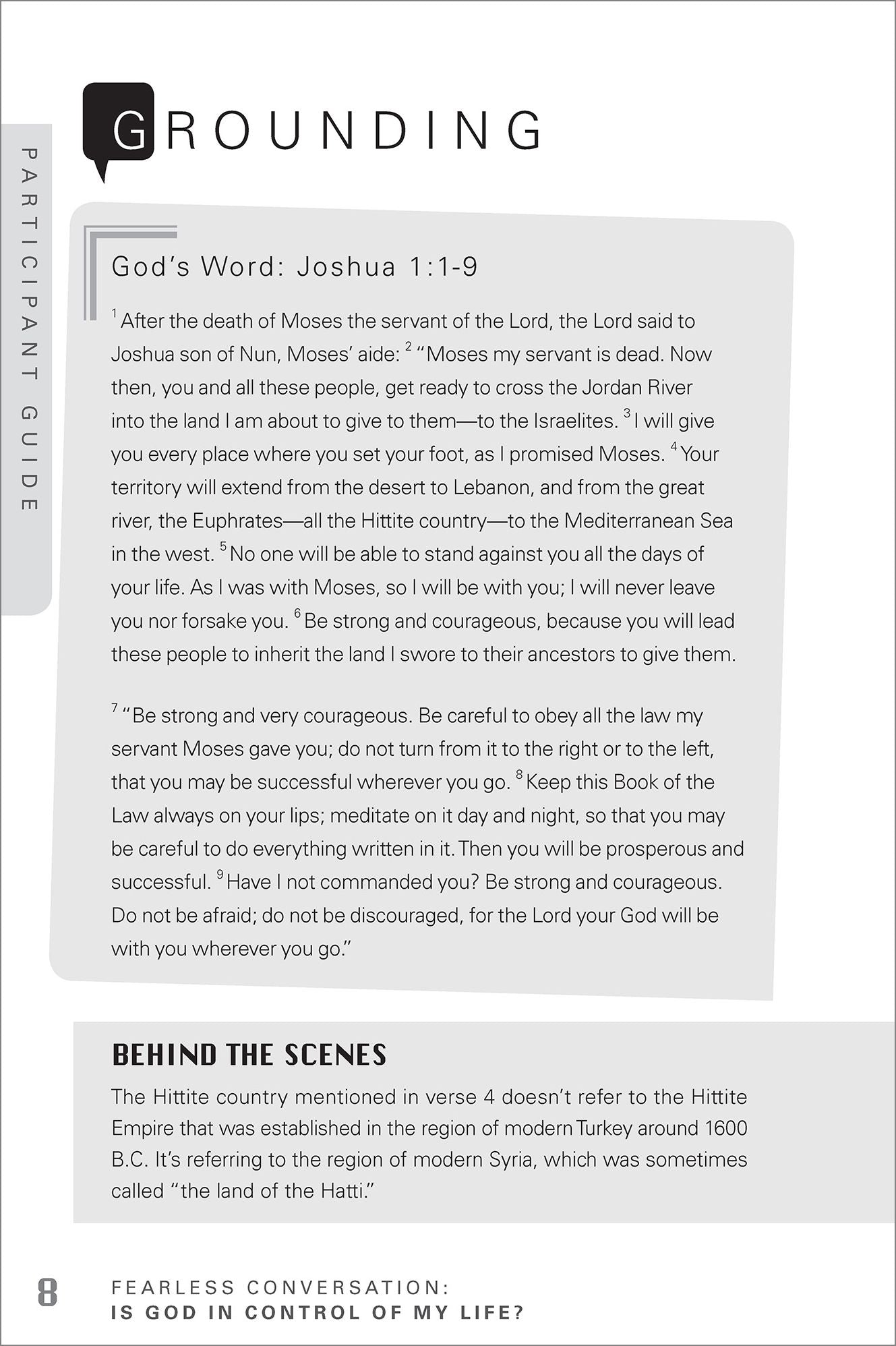 Fearless Conversation Participant Guide: Is God in Control of My Life?