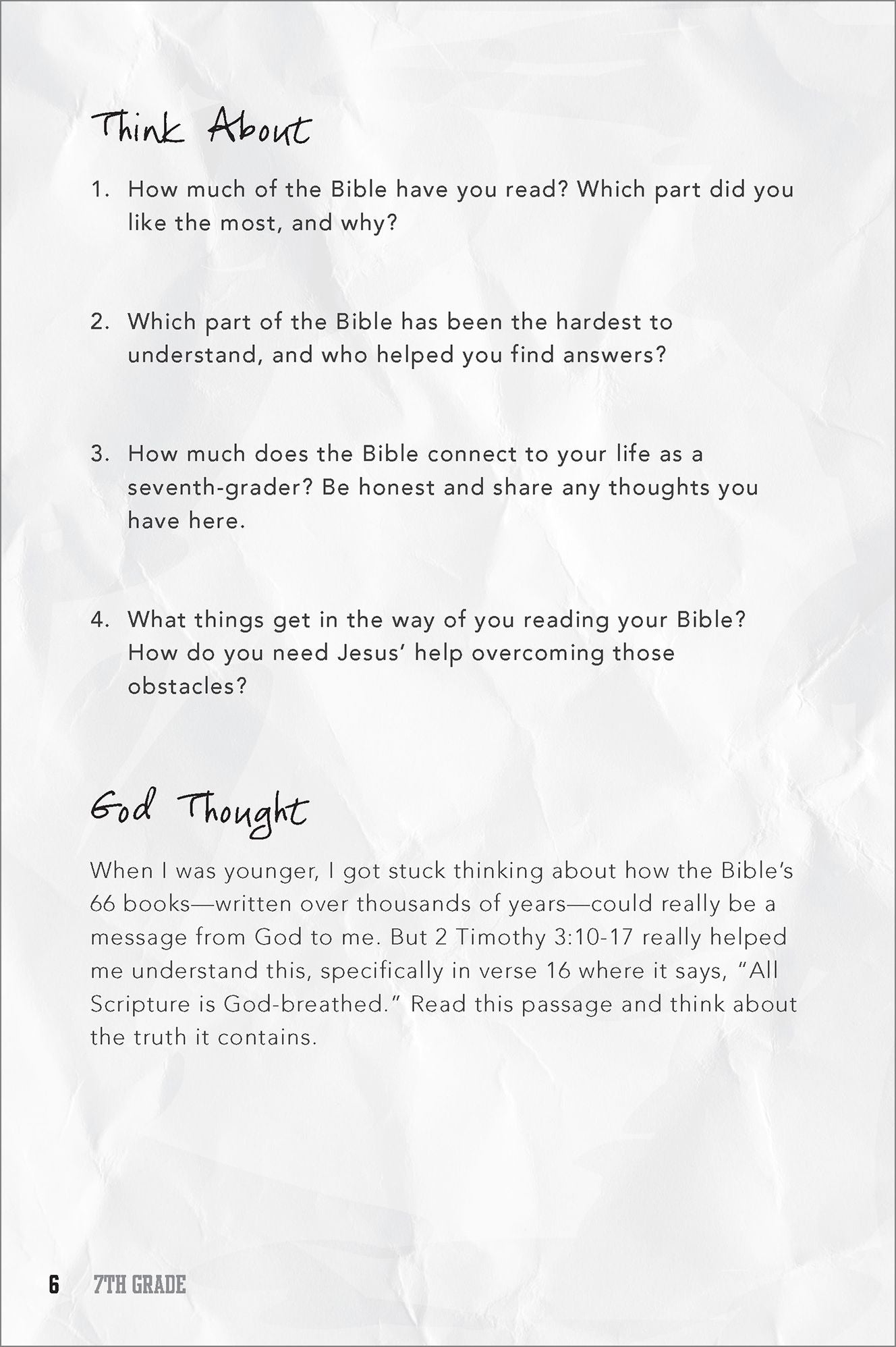 7th Grade: A 30-Day Devotional: Growing Your Faith