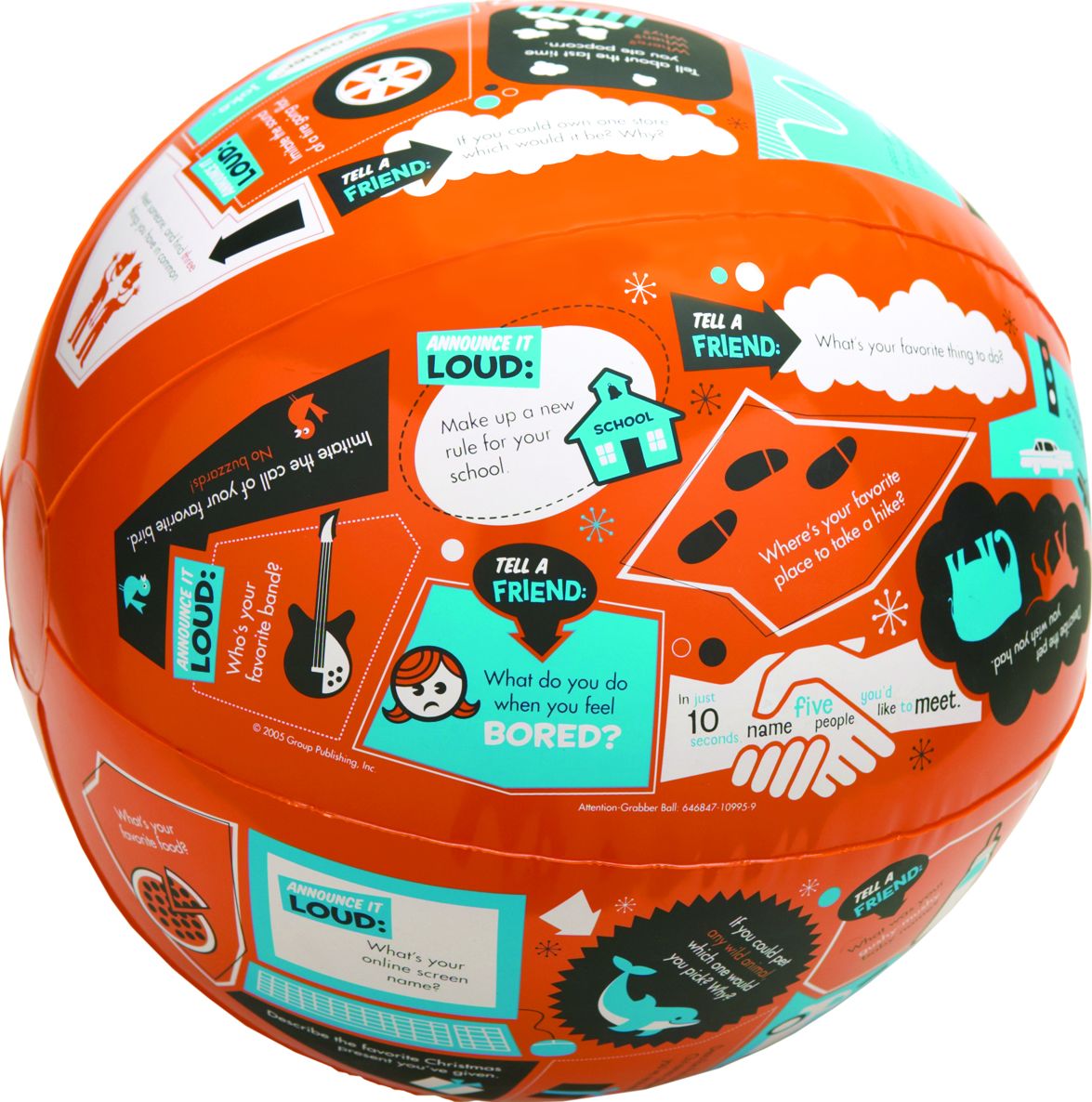 Throw & Tell(r) Attention-Grabber Ball