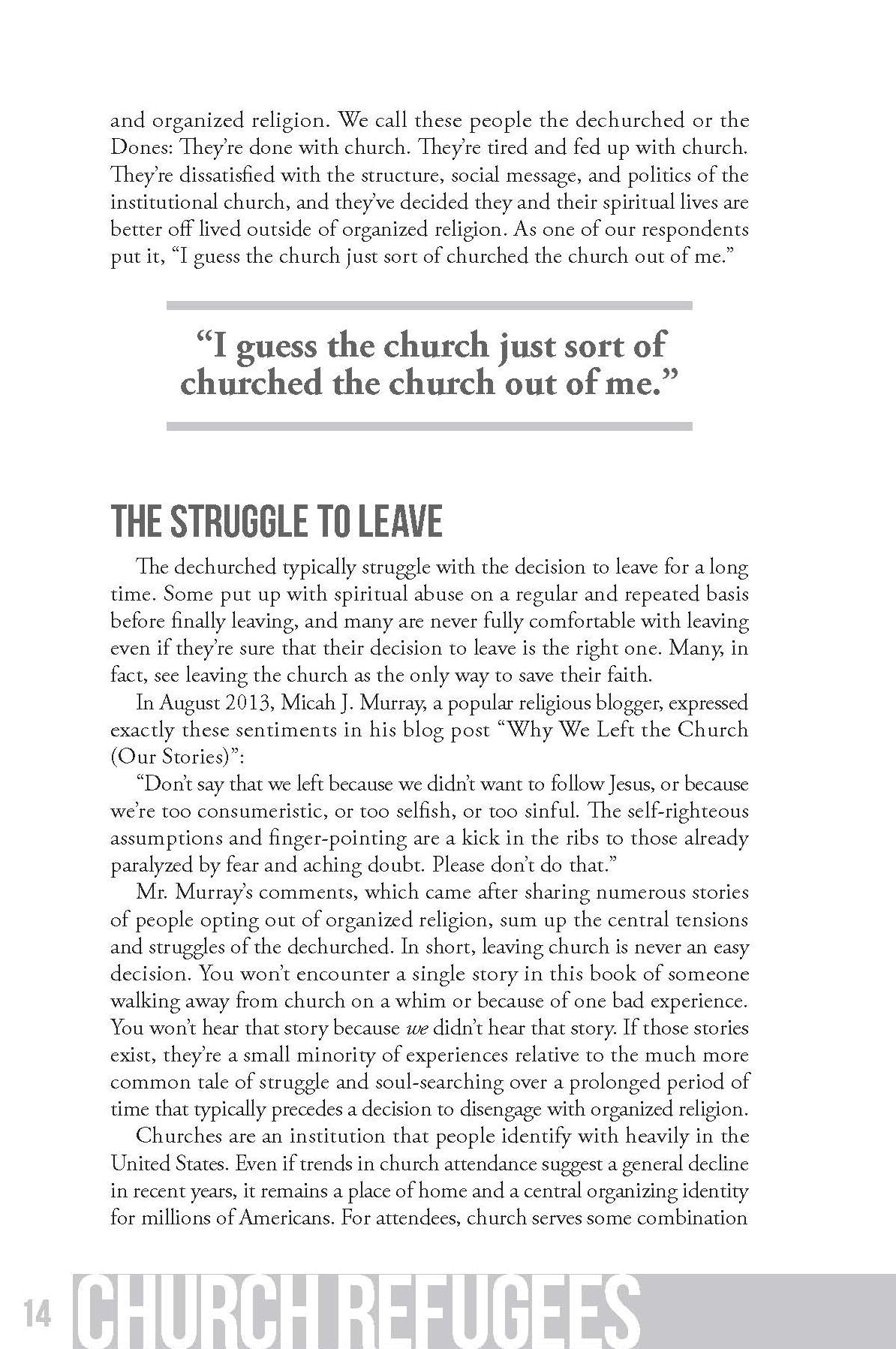 Church Refugees: Sociologists reveal why people are DONE with church but not their faith