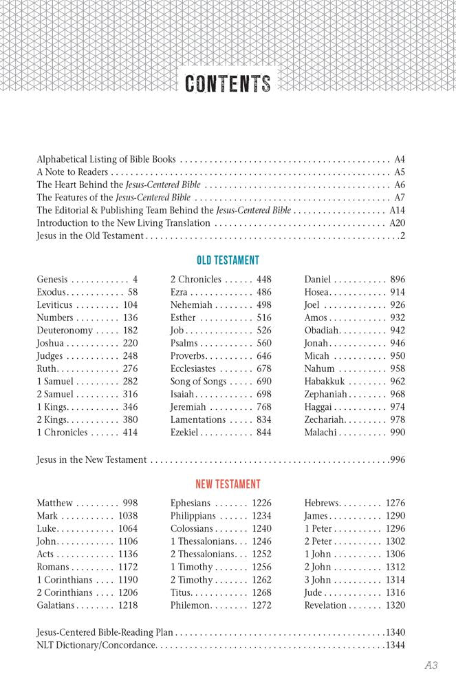Jesus-Centered Bible NLT, Hardcover
