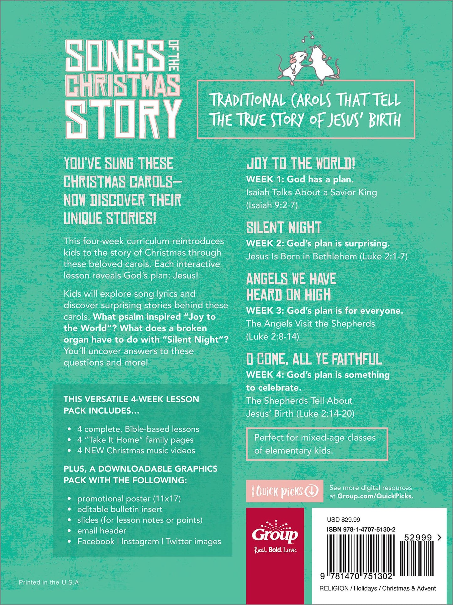 Songs of the Christmas Story: Traditional Carols That Tell the True Story of Jesus' Birth